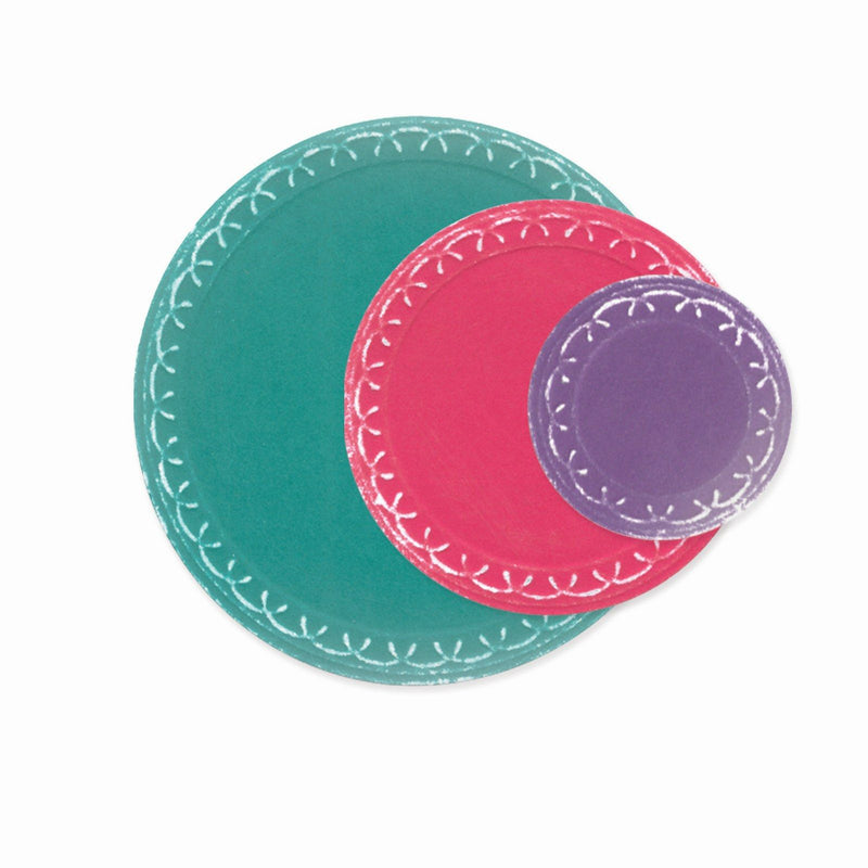 Load image into Gallery viewer, Sizzix • framelits die set fanciful alena arched circles 9pcs