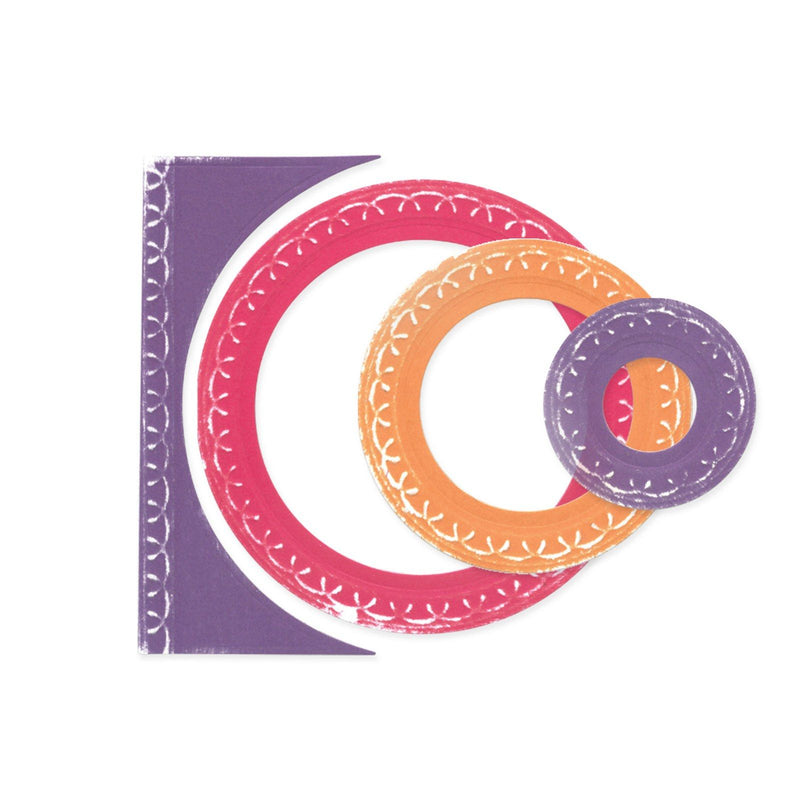 Load image into Gallery viewer, Sizzix • framelits die set fanciful alena arched circles 9pcs