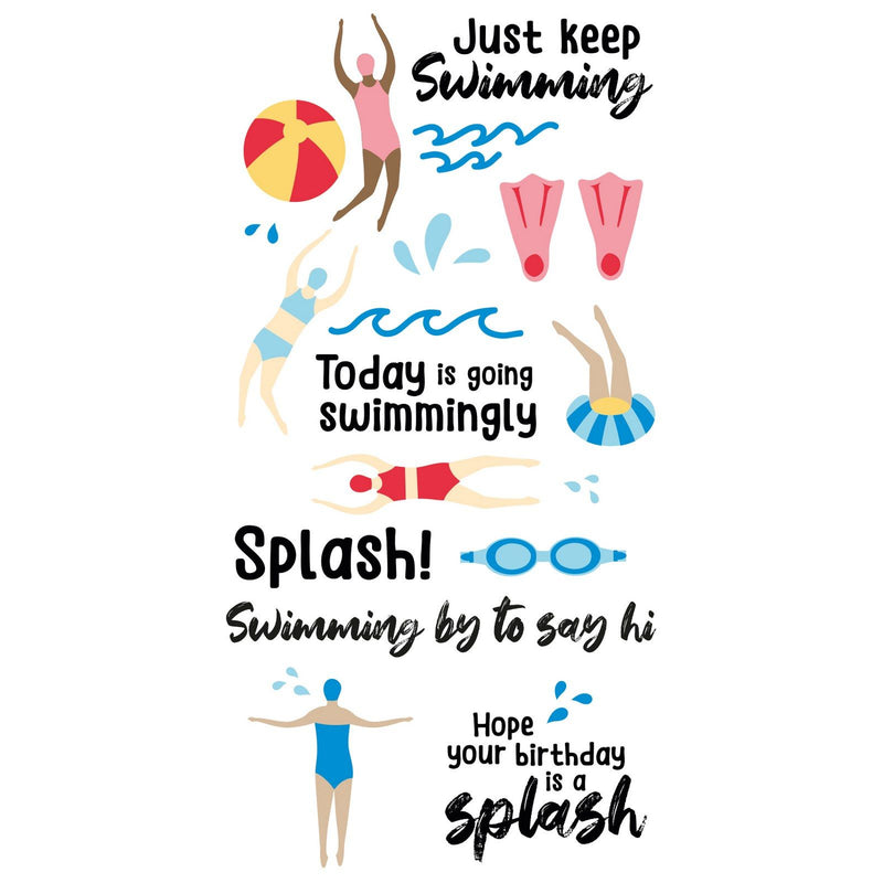 Load image into Gallery viewer, Sizzix • clear stamp set synchronized swimmers 29pcs