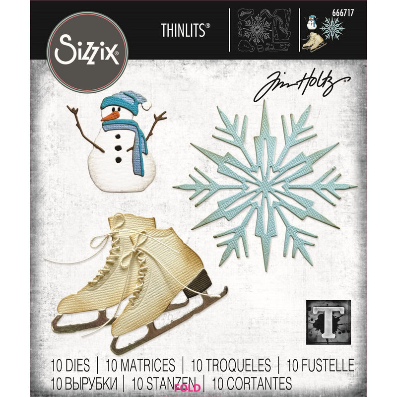 Load image into Gallery viewer, Sizzix • tim holtz thinlits die set vault winter wishes 10pcs
