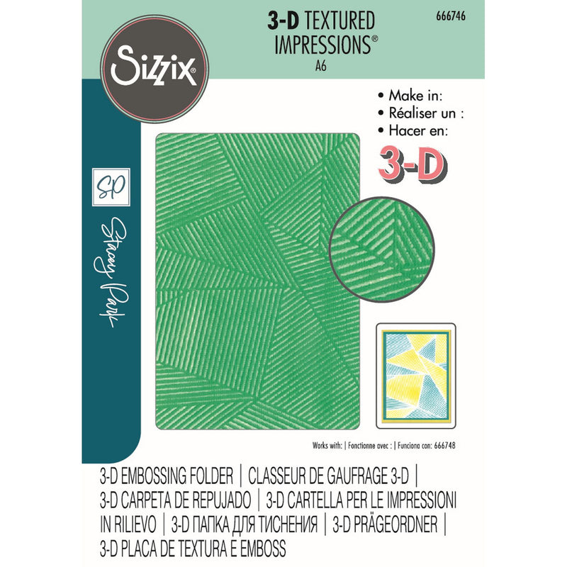 Load image into Gallery viewer, Sizzix • cosmopolitan 3d textured impressions embossing folder down the line