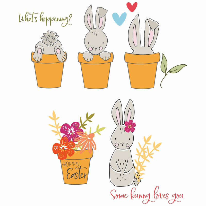 Load image into Gallery viewer, Sizzix • clear stamps bunny bits blooms 12pcs
