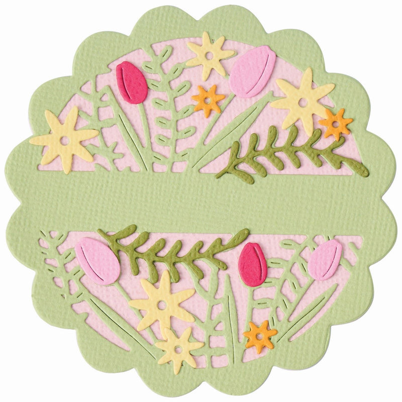 Load image into Gallery viewer, Sizzix • thinlits die set tulips blooms circle 6pcs