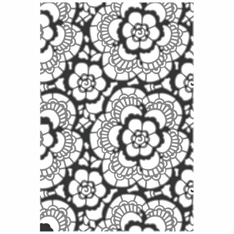 Load image into Gallery viewer, Sizzix • multi level textured impressions embossing folder vault lace by tim holtz