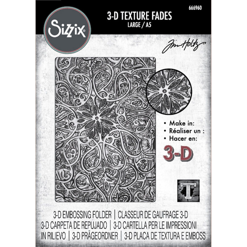 Load image into Gallery viewer, Sizzix • 3-d texture fades embossing folder engraved a5 by tim holtz