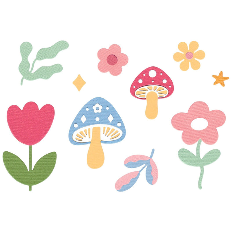 Load image into Gallery viewer, Sizzix • thinlits die set 25pcs happy florals by letters by shells