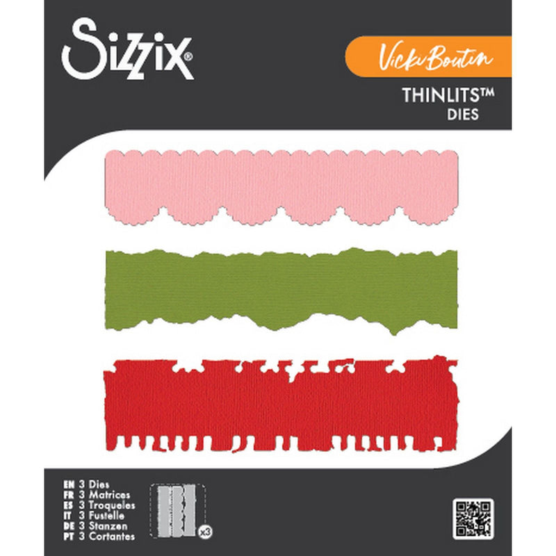 Load image into Gallery viewer, Sizzix • thinlits 3pcs die set double edgers by vicki boutin
