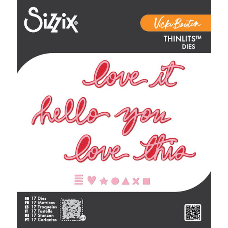 Load image into Gallery viewer, Sizzix • thinlits 17pcs die set vicki script 1 by vicki boutin