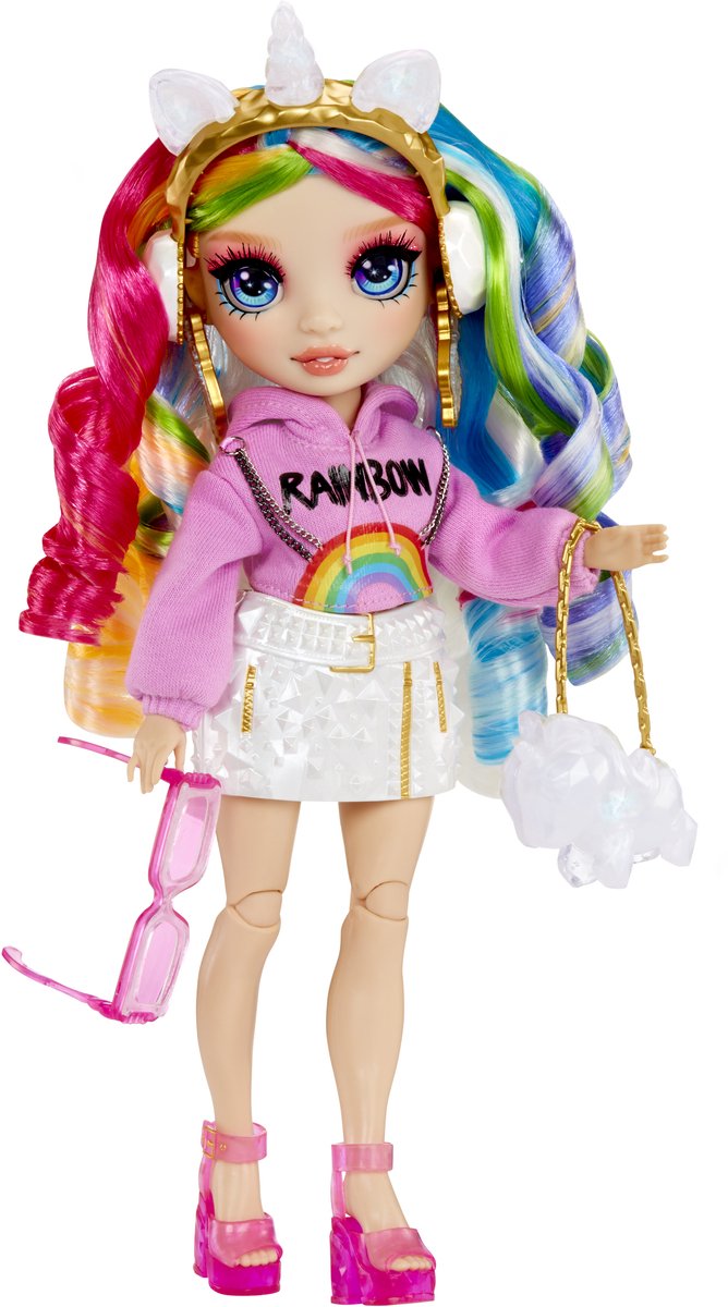Afbeelding laden in galerijviewer, Rainbow high crystal fashion modepop - amaya
