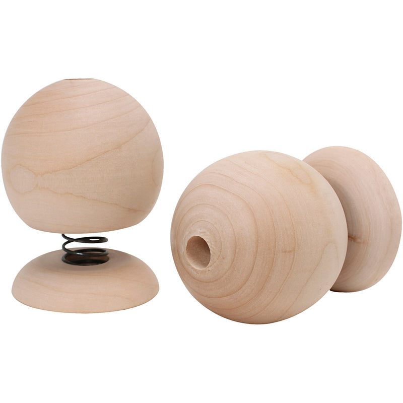 Load image into Gallery viewer, Creativ company https: www.cchobby.nl houten-stuiterfiguur-h-75-mm-d-50-mm-12-stuk-1-doos