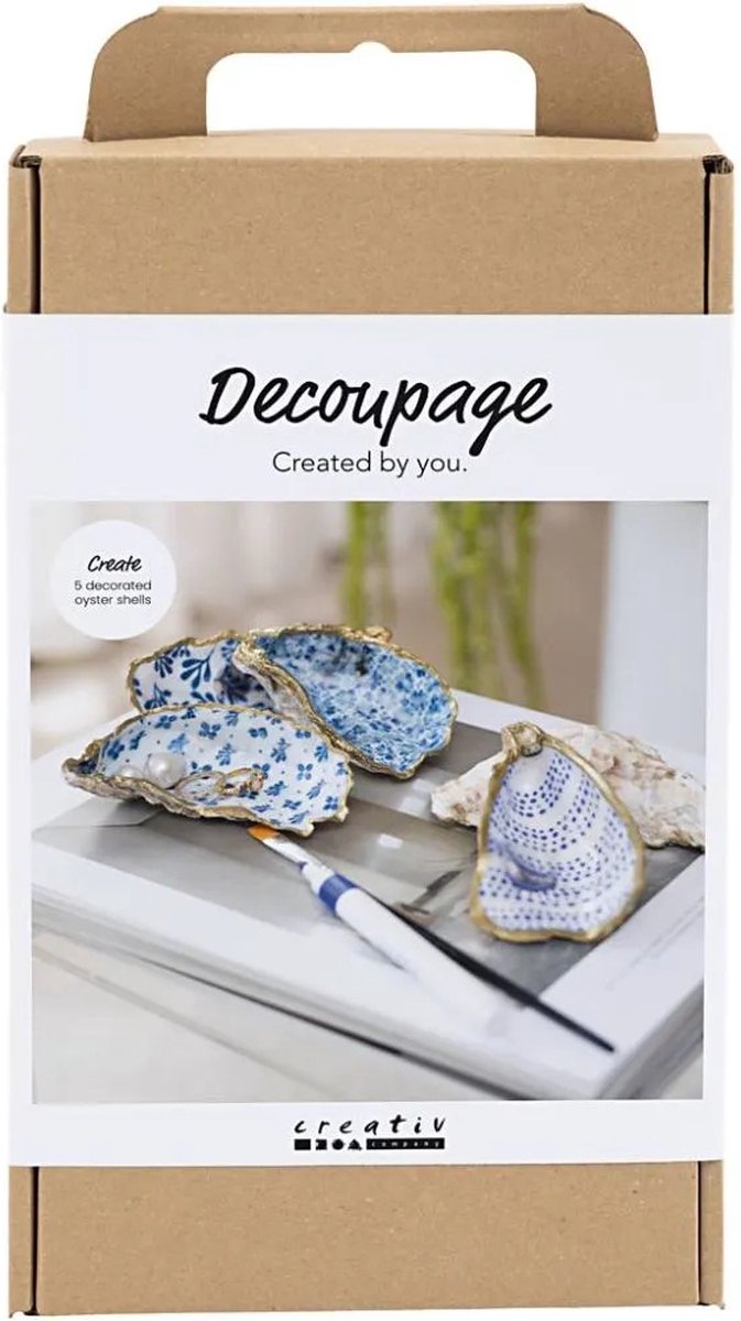 Chargez l'image dans la visionneuse de la galerie, Creativ company https: www.cchobby.nl hobbyset-decoupage-oesterschelpen-blauw-1-doos
