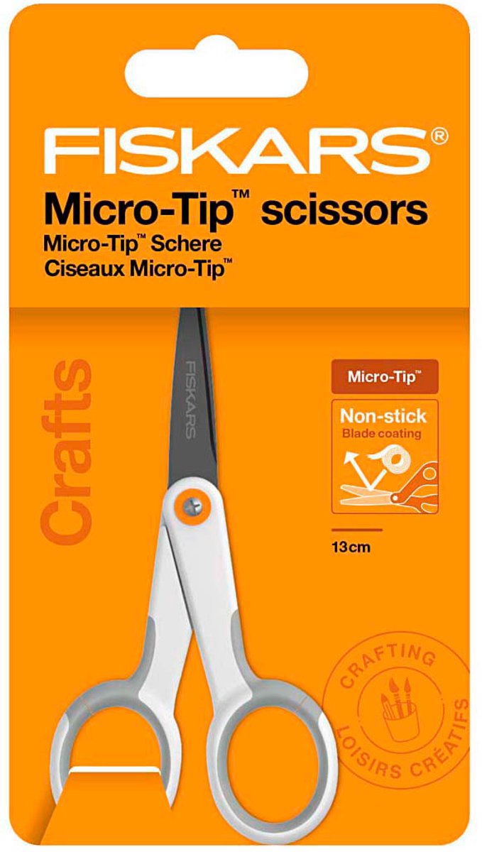 Afbeelding laden in galerijviewer, Creativ company fiskars algemene schaar non-stick rechtshandig - 12cm