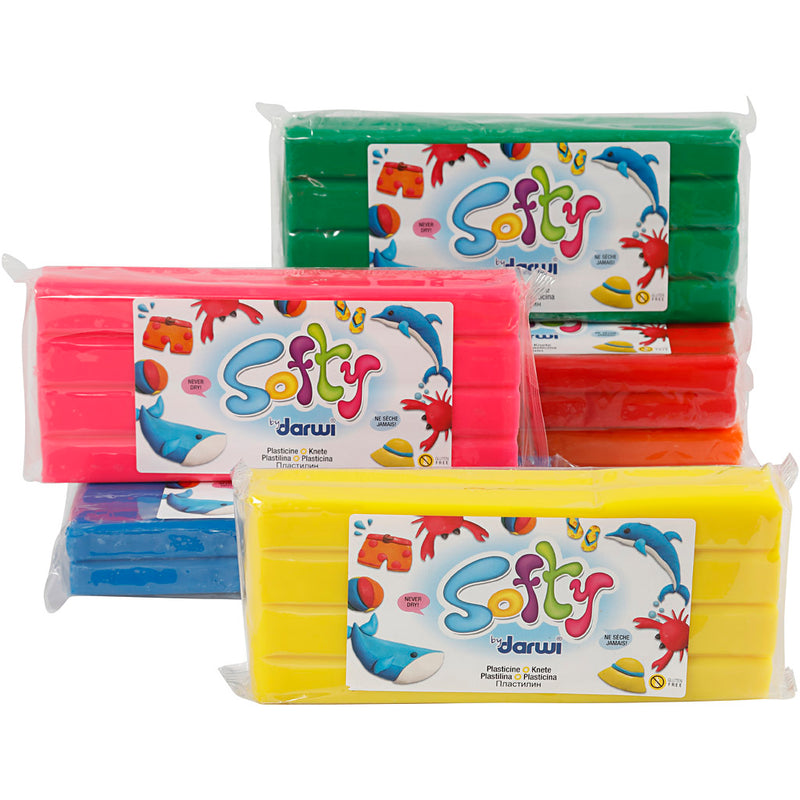 Afbeelding laden in galerijviewer, Https: www.cchobby.nl softy-boetseerklei-diverse-kleuren-6x500-gr-1-doos