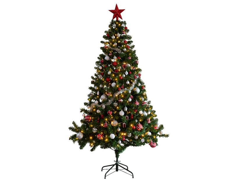 Afbeelding laden in galerijviewer, Everlands everland imperial pine inclusief decoratie en verlichting 210cm 380 led lampen warm wit