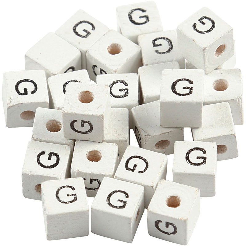 Afbeelding laden in galerijviewer, Https: www.cchobby.nl letterkralen-g-afm-8x8-mm-gatgrootte-3-mm-wit-25-stuk-1-doos
