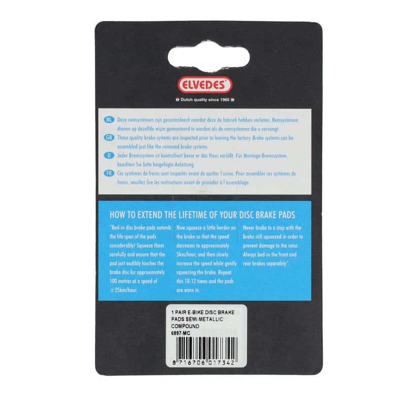 Afbeelding laden in galerijviewer, Schijfremblokset Elvedes metalic carbon Magura MT2, MT4, MT6, MT8 (1 paar)