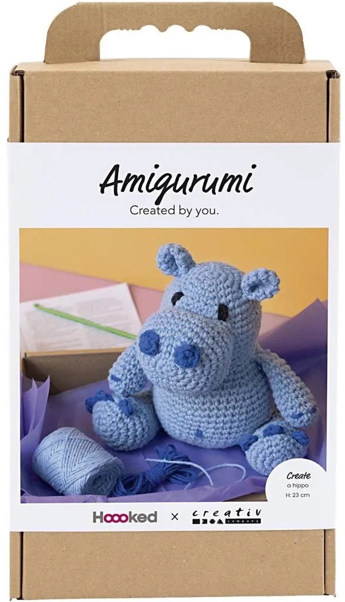 Afbeelding laden in galerijviewer, Creativ company hobbyset amigurumi nijlpaard