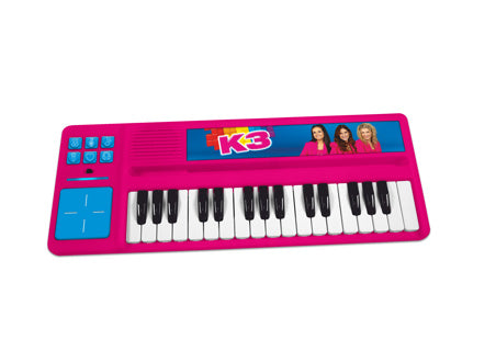 Afbeelding laden in galerijviewer, K3 speelgoedinstrument - piano met drumpad - met fragmenten van 5 liedjes - inclusief batterijen