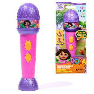 Load image into Gallery viewer, Spinmaster dora microfoon met muziek geluid (nl fr) | 2 stuks