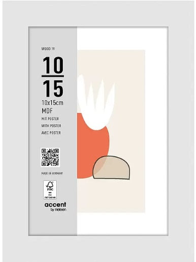Load image into Gallery viewer, Nielsen design nielsen fotolijst 3211202 wood 19 wit 10x15 cm