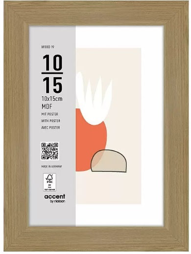 Afbeelding laden in galerijviewer, Nielsen design nielsen fotolijst 3211204 wood 19 naturel 10x15 cm