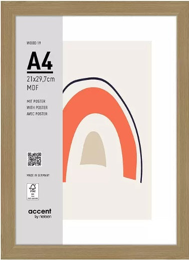 Afbeelding laden in galerijviewer, Nielsen design nielsen fotolijst 3221204 wood 19 naturel 21x29,7 cm