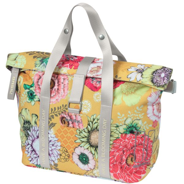 Load image into Gallery viewer, Basil Bloom Field fietshandtas - duurzaam, compact, geel
