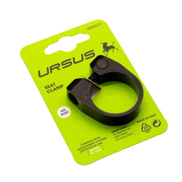Afbeelding laden in galerijviewer, Ursus zadelpenklem ø38.1 mm aluminium - zwart