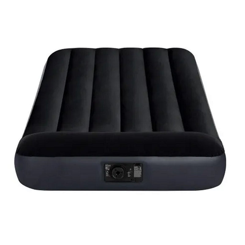 Load image into Gallery viewer, Intex 64146 pillow rest classic twin luchtbed + pomp 99x191x25 cm zwart
