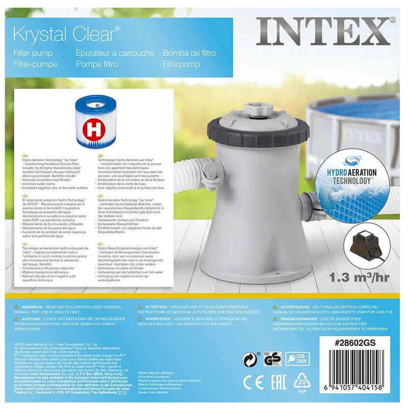 Load image into Gallery viewer, Intex 28602gs krystal clear filterpomp 1250l 12v