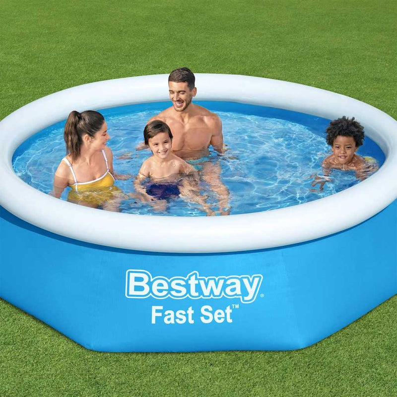 Load image into Gallery viewer, Bestway zwembad fast set opblaasbaar rond 244x61 cm 57265