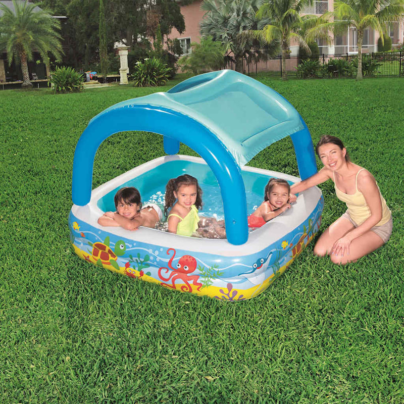 Load image into Gallery viewer, Bestway speelbad met overkapping 140x140x114 cm blauw 52192