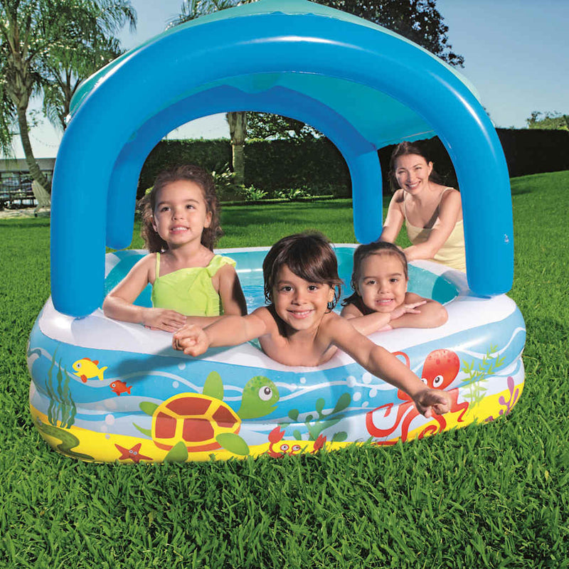 Load image into Gallery viewer, Bestway speelbad met overkapping 140x140x114 cm blauw 52192