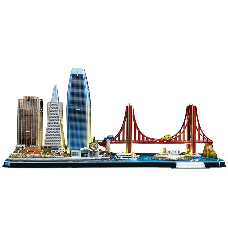 Load image into Gallery viewer, Cubic fun 3d puzzel city line san francisco met led verlichting