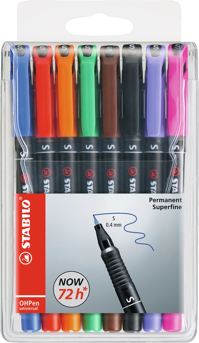 Afbeelding laden in galerijviewer, Stabilo ohpen superfijn permanente marker in etui - 8dlg.