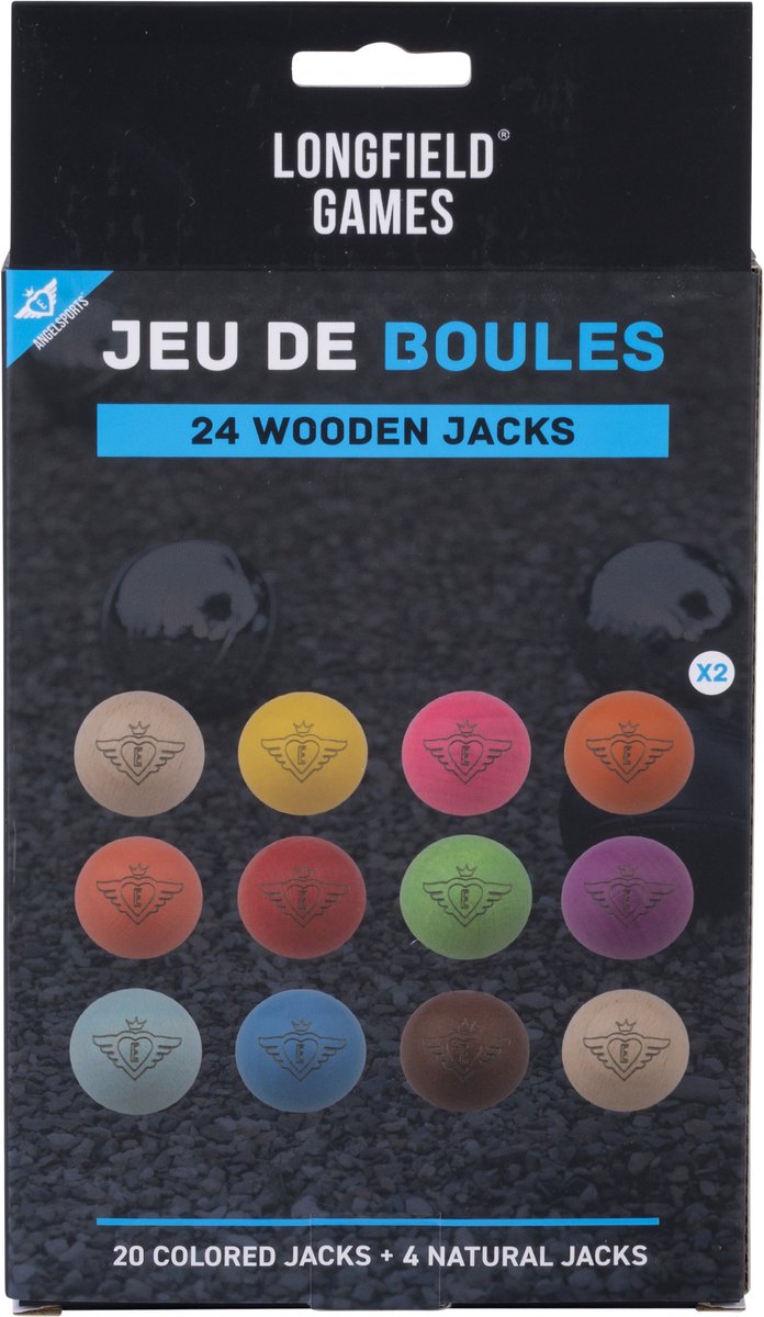 Chargez l'image dans la visionneuse de la galerie, Engelhart jeu de boules houten buts set – 12 stuks fluor naturel – ø30 mm – pétanque – longfield