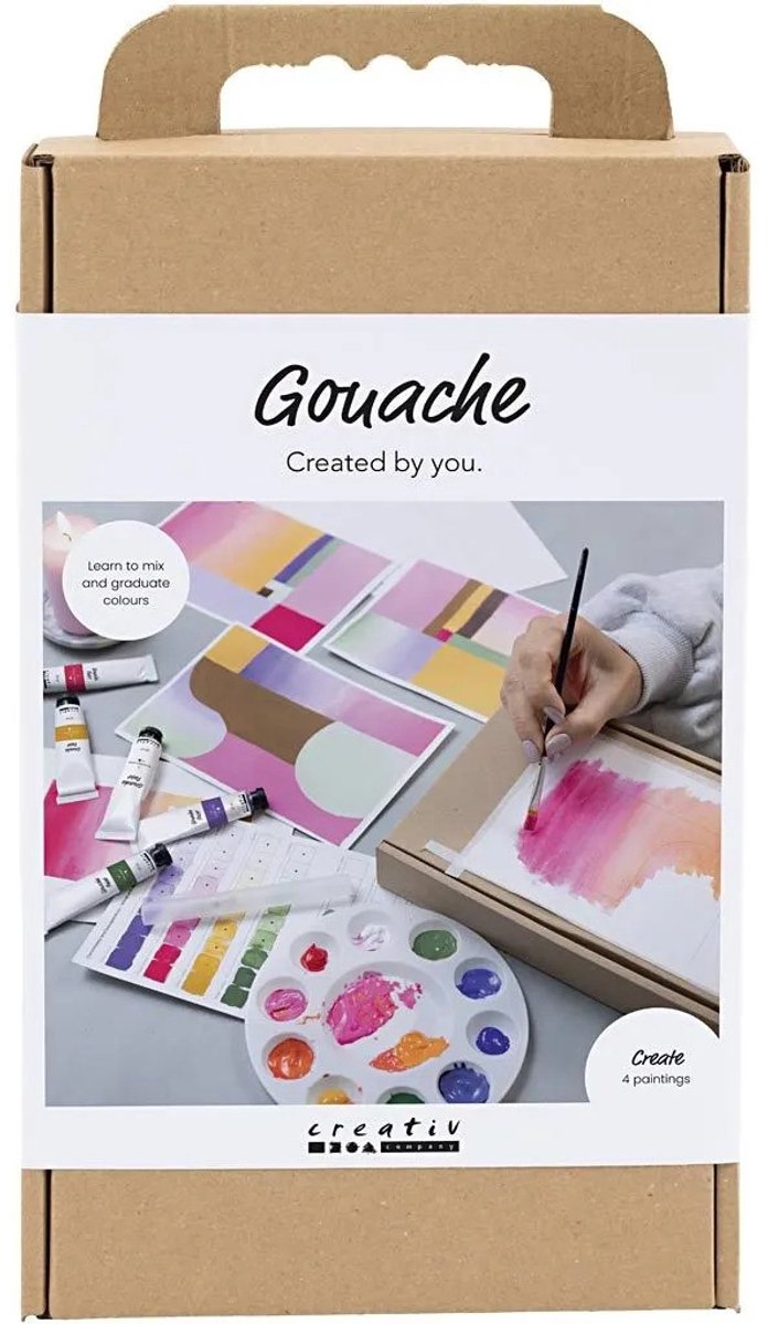 Cargue la imagen en el visor de la galería, Creativ company http: www.cchobby.nl hobbyset-gouache-schilderijen-diverse-kleuren-1-doos