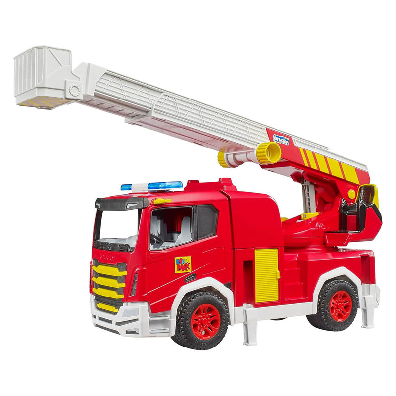 Afbeelding laden in galerijviewer, Bruder roadmax brandweerwagen met draaibare ladder