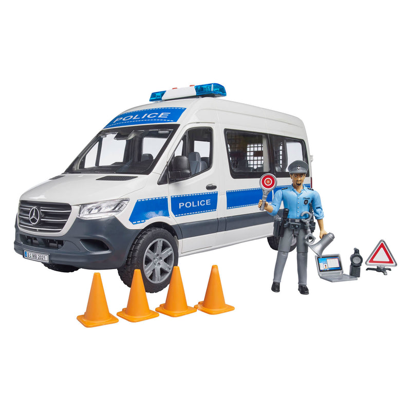 Chargez l'image dans la visionneuse de la galerie, Bruder mercedes benz sprinter politiehulpvoertuig kant-en-klaar model hulpdienstvoertuig (model)