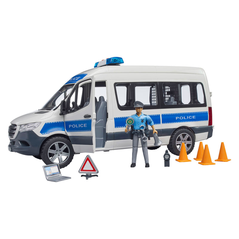 Chargez l'image dans la visionneuse de la galerie, Bruder mercedes benz sprinter politiehulpvoertuig kant-en-klaar model hulpdienstvoertuig (model)