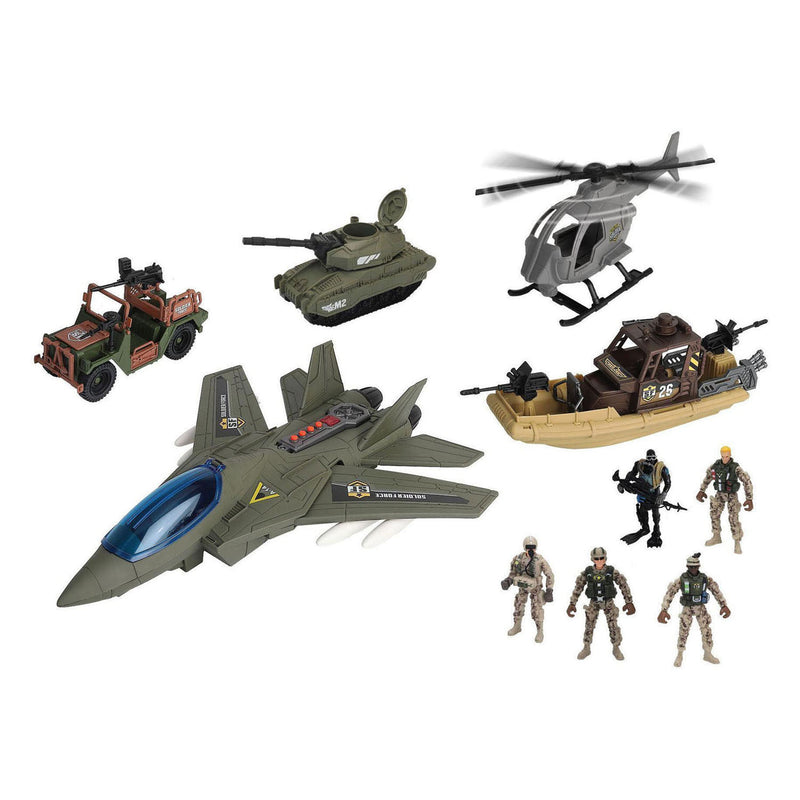 Afbeelding laden in galerijviewer, Rc soldier foe militaire voertuigen set - 10dlg.
