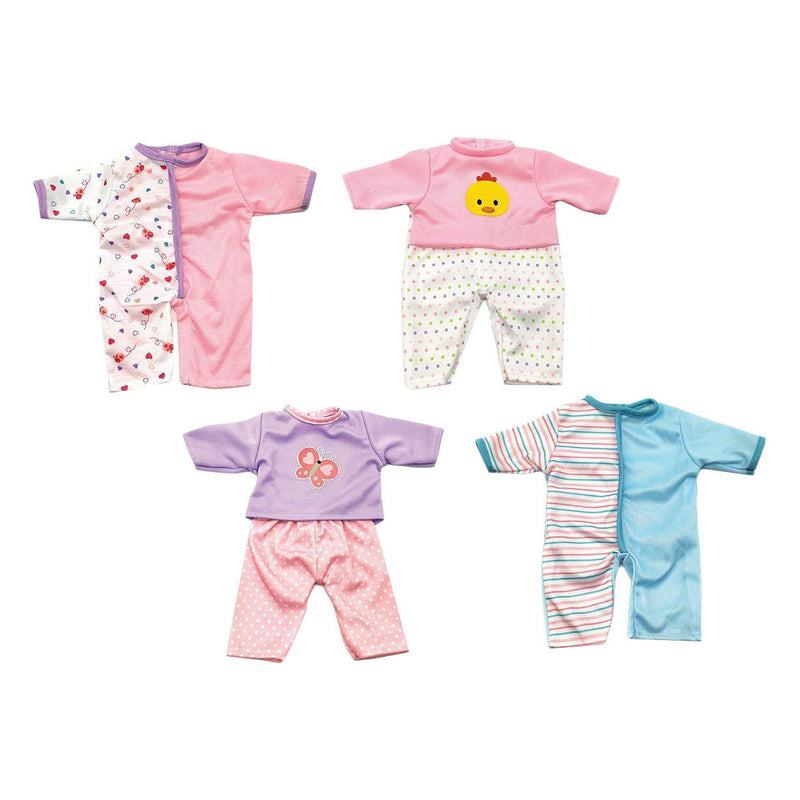 Afbeelding laden in galerijviewer, Poppenkledingset voor 41cm poppen - 4 outfits