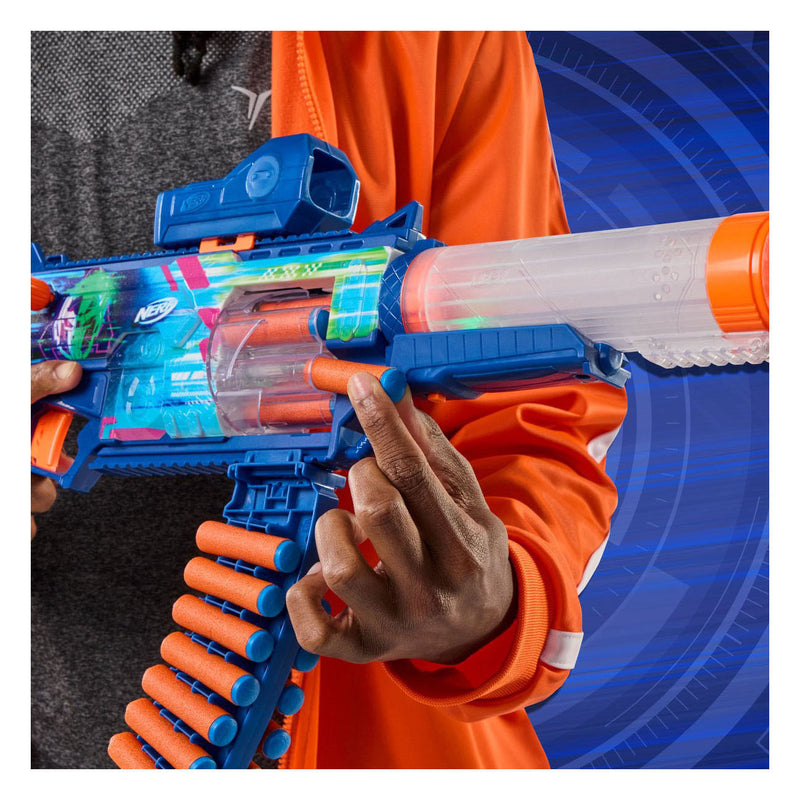 Cargue la imagen en el visor de la galería, Nerf loadout cyberlight ghost blaster voor foamdarts en 24 n1-darts