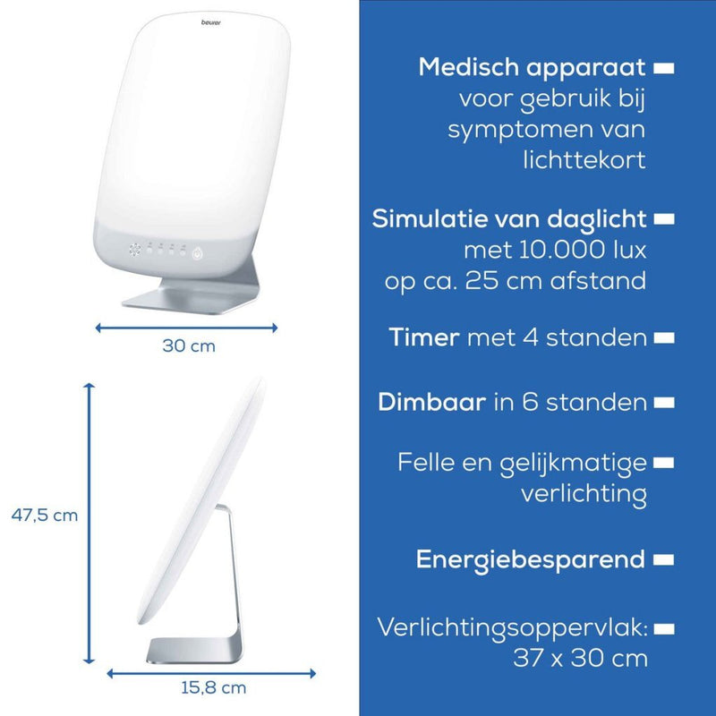 Load image into Gallery viewer, Beurer Beurer TL95 Lichttherapielamp 10000 Lux 30x37 cm Zilver Wit