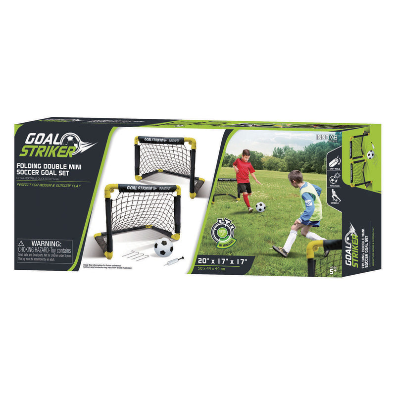 Afbeelding laden in galerijviewer, Opvouwbare mini voetbaldoelen set 2 x 50 x 44 x 44 cm