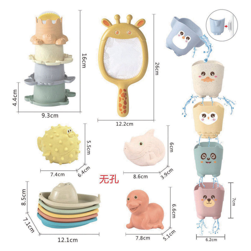 ギャラリービューアに画像をロードする, Badspeelgoedset pastel kleuren - 22dlg.