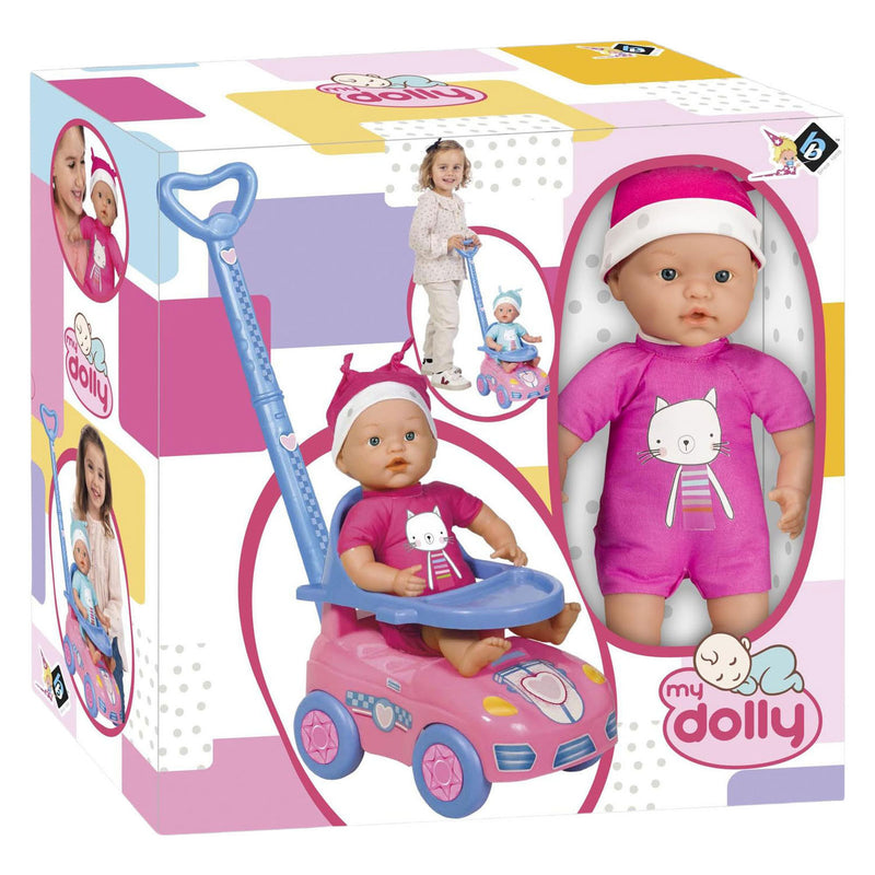 Chargez l'image dans la visionneuse de la galerie, Dolly babypop met loopauto - 37cm