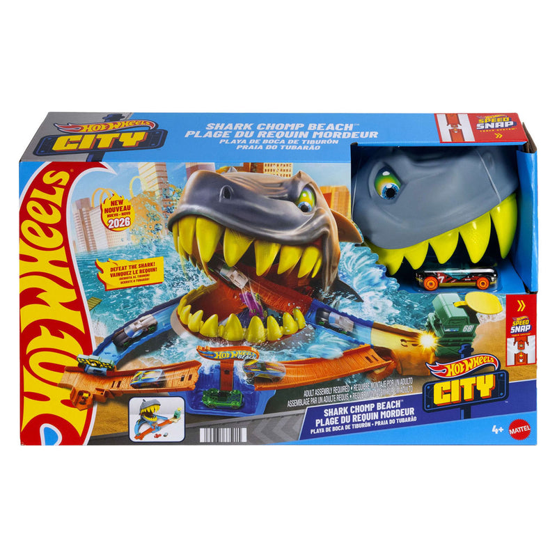 Afbeelding laden in galerijviewer, Hot wheels city plage shark chomp racebaan