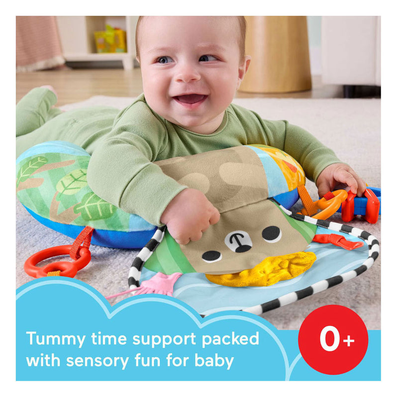 Afbeelding laden in galerijviewer, Fisher-price zintuiglijke avonturen buikligtrainer - voor pasgeborenen met bijtring en rammelaar