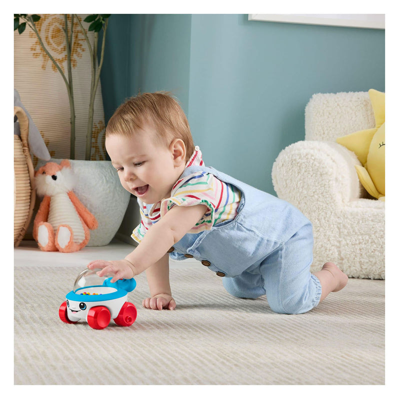 Afbeelding laden in galerijviewer, Fisher-price rijdende popcornmachine - duwvoertuig met geluid